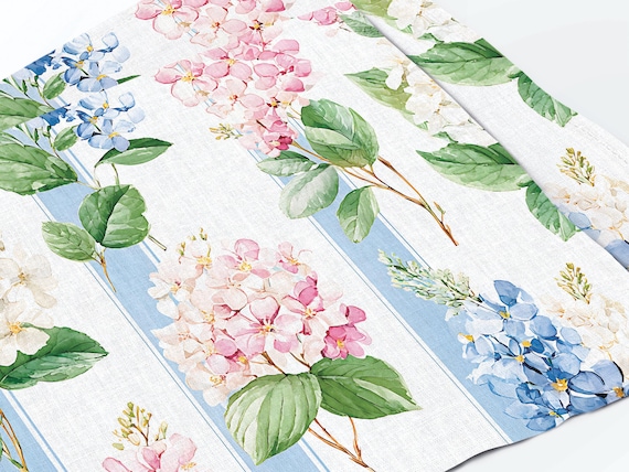 Linen Placemats Set, "Hydrangea Blossom", Table Decor, 100% European Linen, Handmade