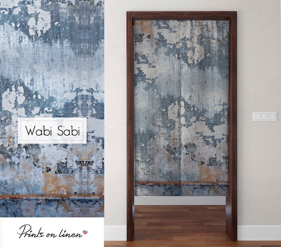 Noren curtain, Japanese Noren, Wabi Sabi, door curtain, 100% linen, panel curtain, closet cover, window curtains linen