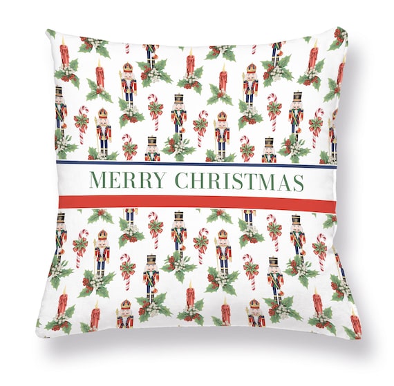 Cushion cover, Nutcracker Holiday, Christmas decoration, Holiday decor, linen pillow