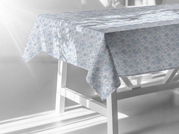 Tablecloth, Floral Vintage, linen tablecloth, 100% linen, wedding tablecloth, wedding decor, table top