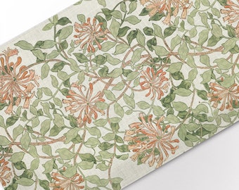 Tischläufer, William Morris, Honeysuckle, 100% Leinen, Leinentischläufer, Leinentischläufer, Leinentischläufer