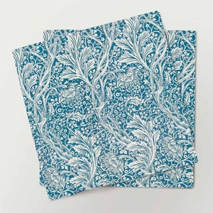 Napkis set, William Morris, Sidewall Arcadia, 12x12", Vintage decor, 100% linen, linen napkins set, matching napkins, two designs napkins