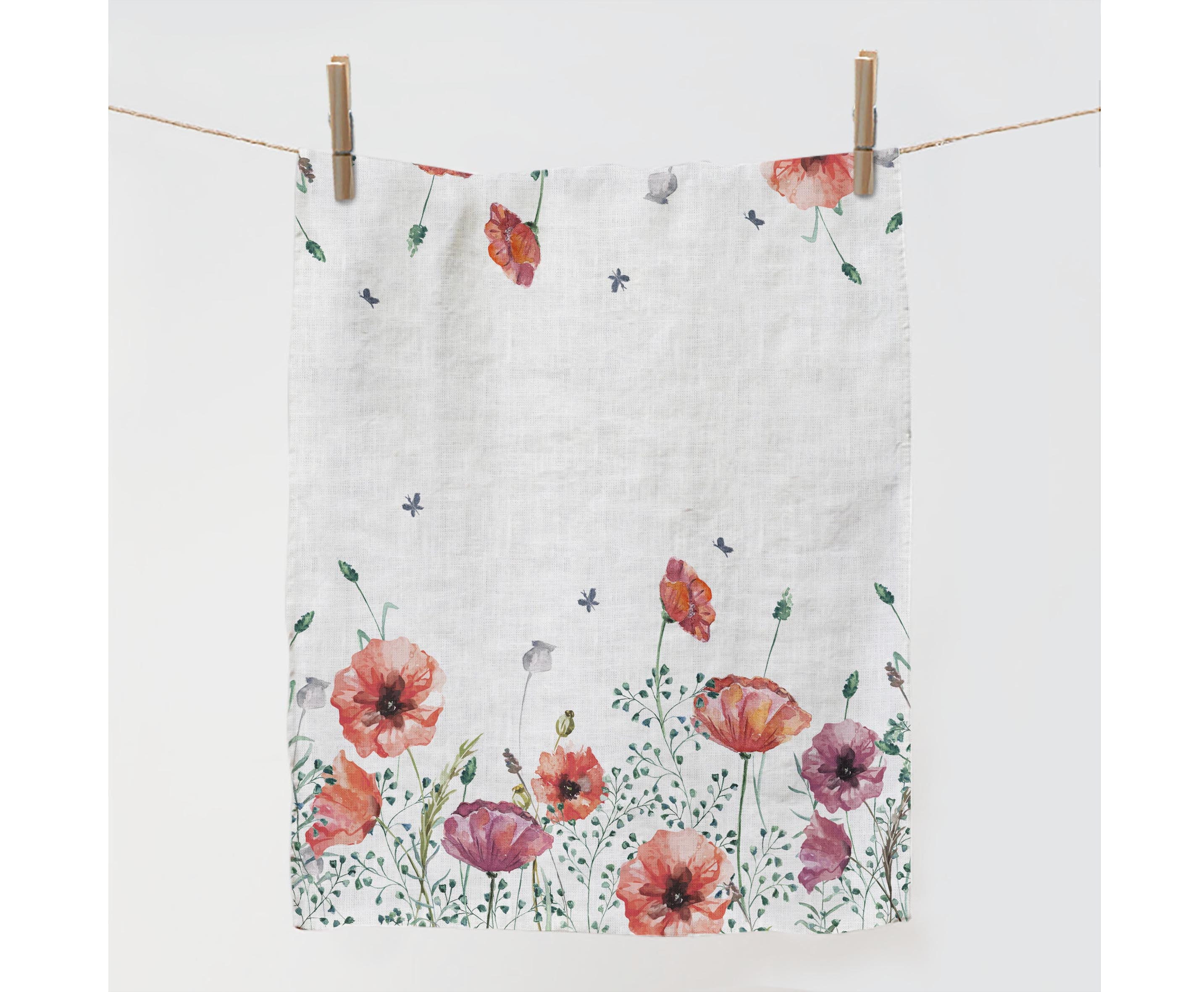 Poppy Tea Towel – Boho Hazel & Co.