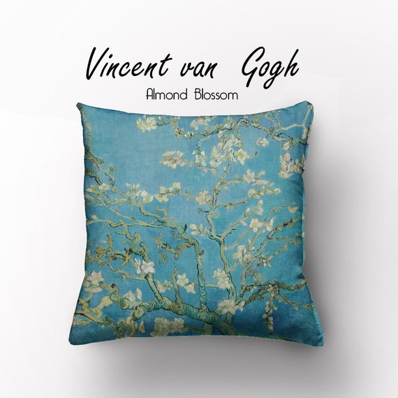 Vincent van Gogh, Almond Blossom, 18x18 cushion, decorative pillows, metal zipper, pillow cover, pillow case, home decor