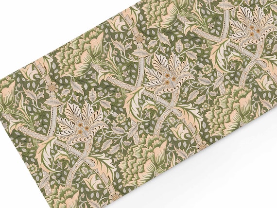 Table runner, William Morris, Windrush, 100% linen, linen table runner, table runner pattern, printed table runner, linen table top