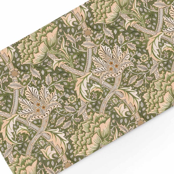 Table runner, William Morris, Windrush, 100% linen, linen table runner, table runner pattern, printed table runner, linen table top