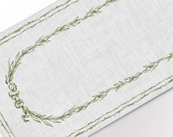 Table runner, Elegantly Minimal Christmas, 100% linen, linen table runner, Winter table top, Table centerpiece, Decorative accent