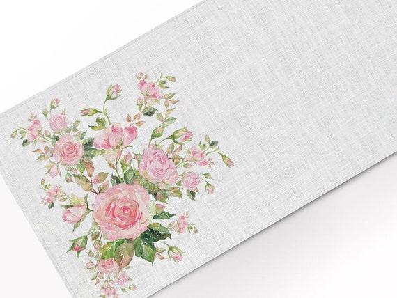 Table runner, Eternal Bloom, linen table runner, wedding gift, wedding table decor, linen table top, 100% linen, custom size