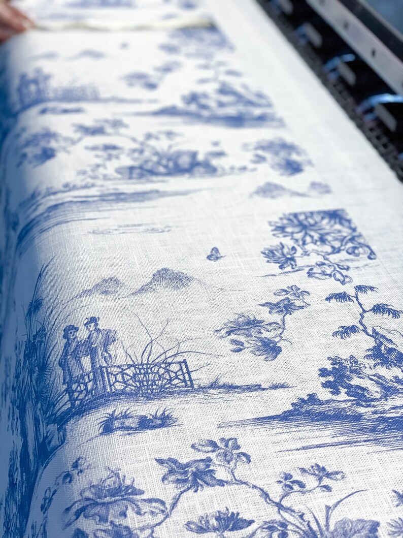 Napkins Set Toile De Jouy Blue Toile Napkins Toile Napkins Etsy
