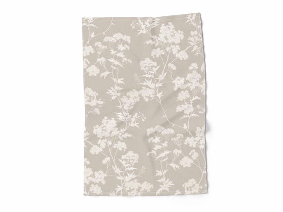 Kitchen towel, Cotton Meadow, fabric towel, vintage kitchen towel, 100% linen