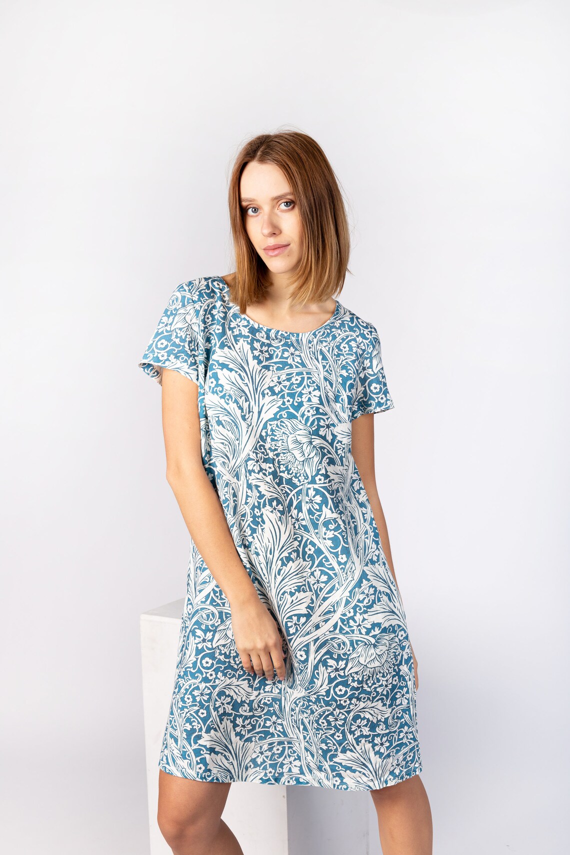 William Morris Sidewall Arcadia Women Dress Linen Dress - Etsy