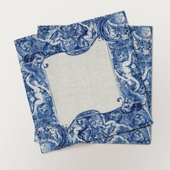 Napkins set, Linen napkins, Napkins cloth, 100% linen, fabric napkins, Tableau from the Orphanage in Sommelsdijk