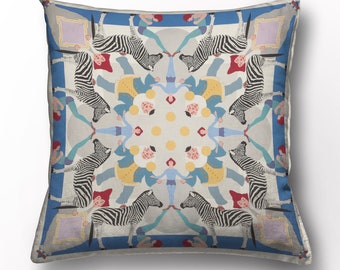 Funda de cojín de lino con estampado del circo de Maxfield Parrish, decoración infantil para habitación infantil