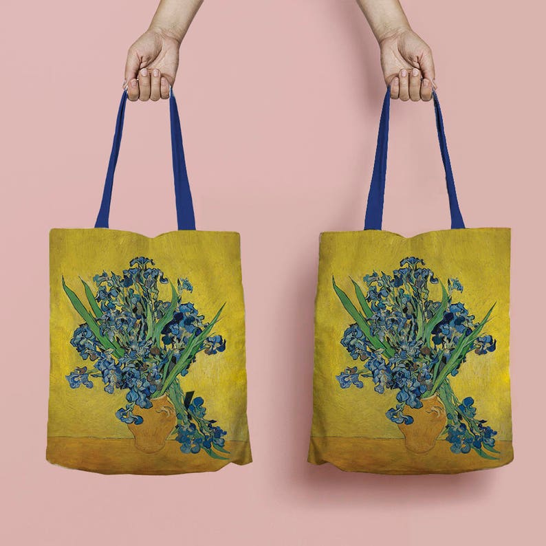 Van Gogh tote bag linen bag art print birthday gift Etsy