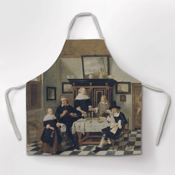 Apron, Quirijn van Brekelenkam Family, linen apron, vintage apron, 100% linen