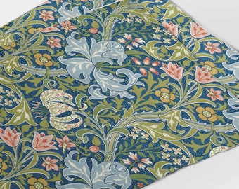 Placemats set (4 or 6), William Morris, Golden Lily, Linen placemats, fabric placemats,  12,5 x 19 inches