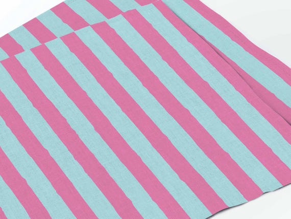 Placemats set, Candy Wave Stripes, linen placemats, linen placemats, 100% linen fabric