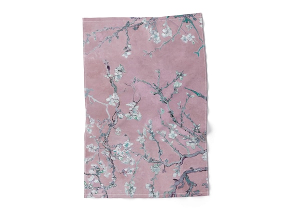 Van Gogh Almond Blossoms Kitchen Towel, Farmhouse Decor, 100% linen