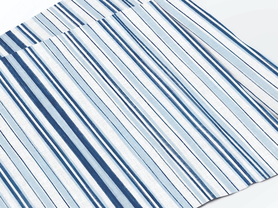 Coastal Blue Linen Placemats Set, Scandinavian Decor, 100% European linen