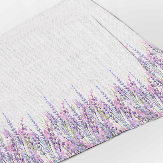 Placemats set (4 or 6), Lavenders, Organic decor, 100% linen, linen placemats, Lavenders placemats, fabric placemats, custom size