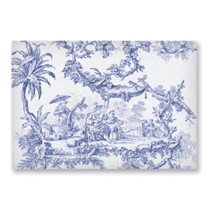 Placemats, Toile de Jouy, placemats set of 4, placemats set of 6, fabric placemats, linen placemats, placemats set Very Peri