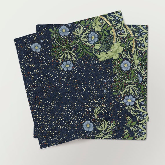 Napkins set, William Morris, Seaweed, linen napkins, 100% linen, wholesale prices, custom napkins, napkins set of 6, Europe