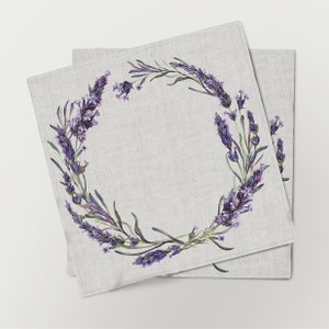Juego de servilletas, Lavandula, servilletas de lino, Lavandas, servilletas de lino moradas, juego de mesa para boda, servilletas de boda, 100% lino