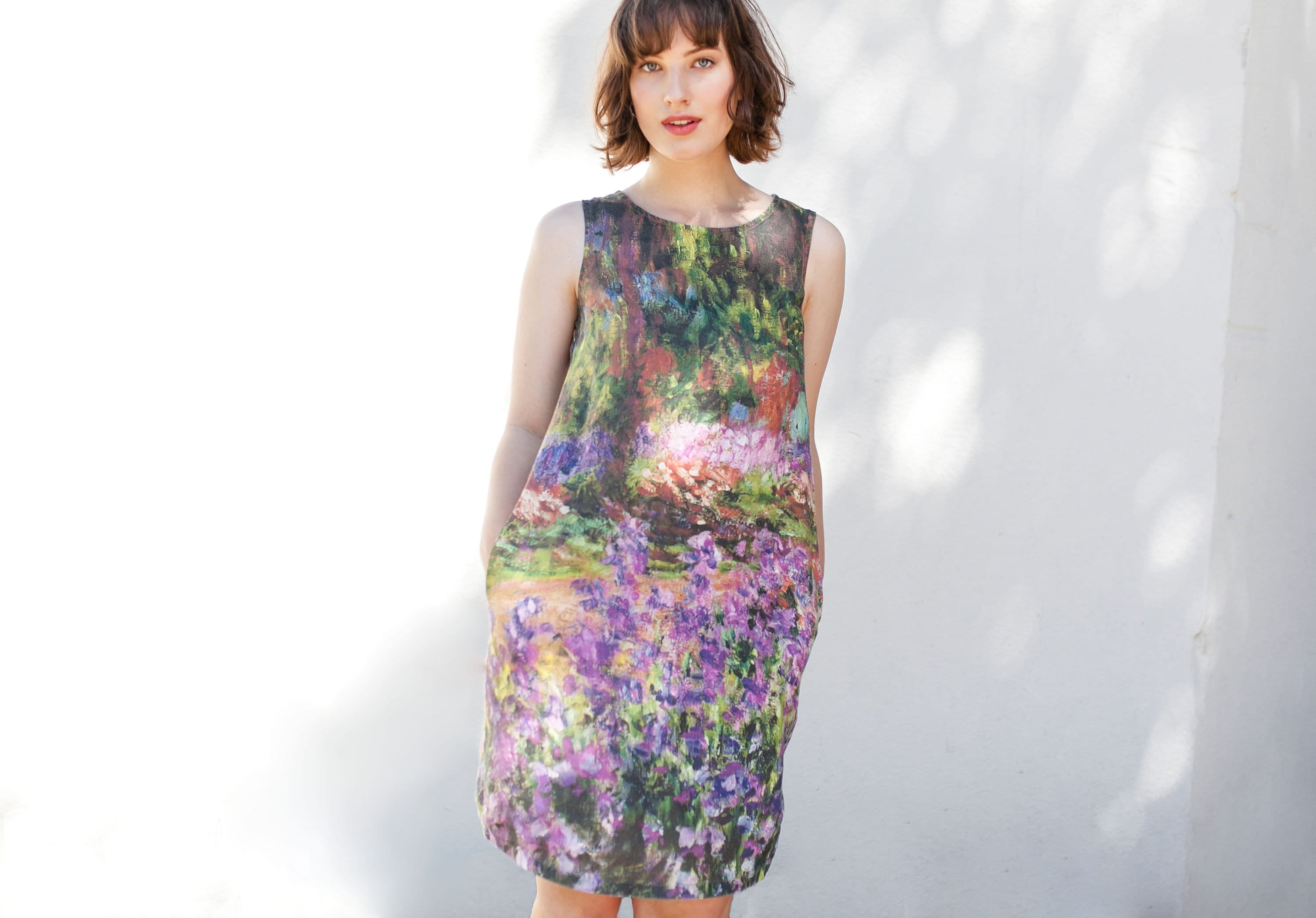 chinese dress ladies Monet Inspired Water Lilies Dress