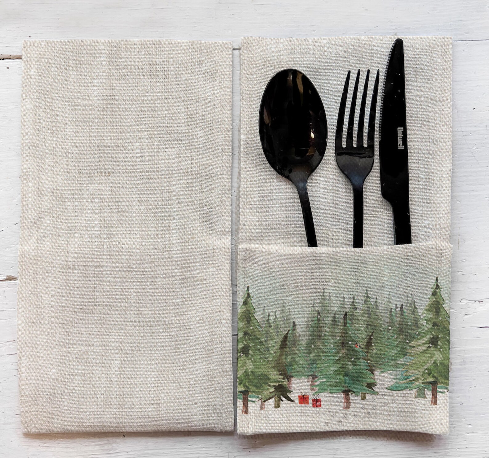 Christmas Cutlery Holders Christmas Table Decor Dinner Etsy