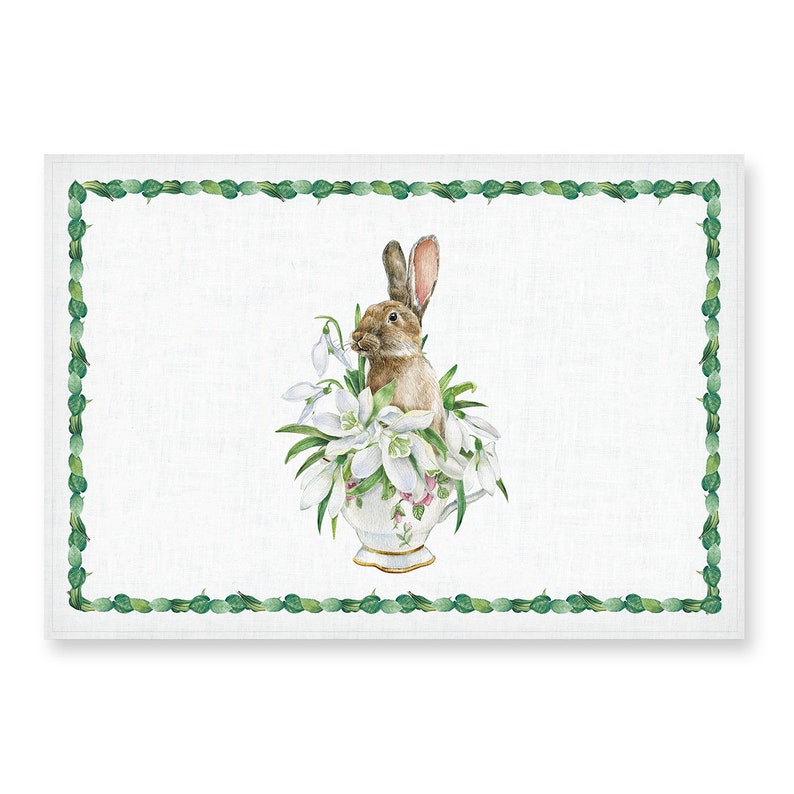 Placemats Set Easter Bunny Easter Placemats Easter Etsy