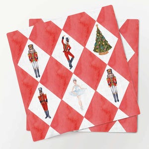 Linen Napkins Set: Ballet & Christmas Classics, Washed Linen
