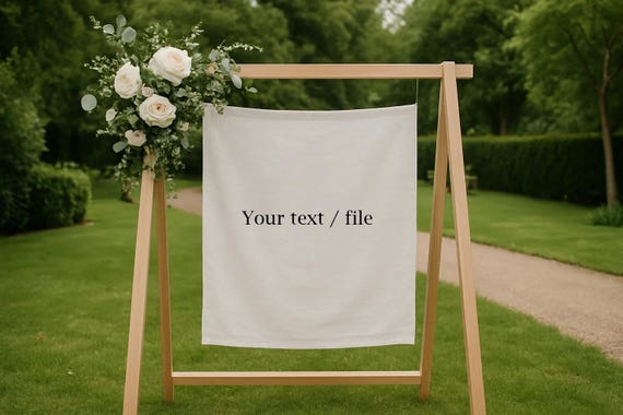 Wedding Welcome Sign, 100% Linen, Personalized Party Decorations, Canvas Fabrics for your Banner