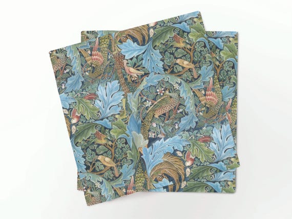 Napkins set, Acanthus and Birds, William Morris, 100% linen