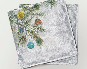 Napkins set "1889 Christmas", Van Gogh decoration, Linen napkins, Christmas napkins, Christmas decor, Holiday decor, custom gift, Van Gogh