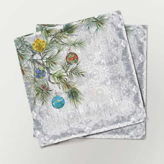 Napkins set "1889 Christmas", Van Gogh decoration, Linen napkins, Christmas napkins, Christmas decor, Holiday decor, custom gift, Van Gogh