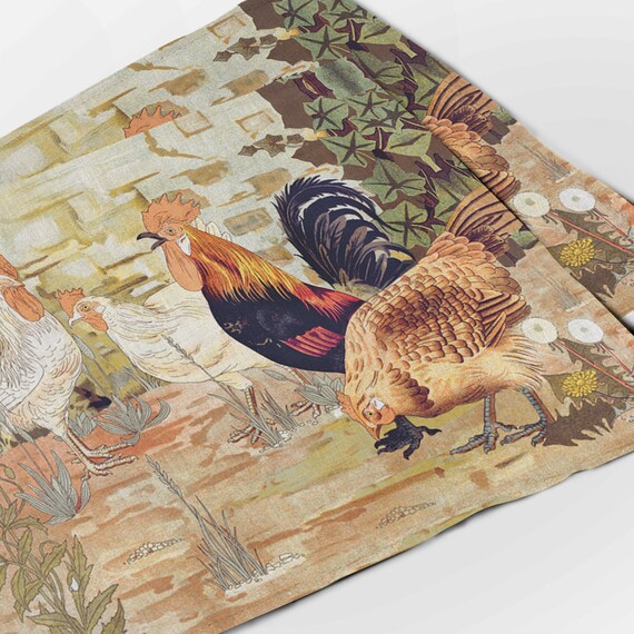 Placemats set, Maurice Pillard Verneuil, 1897, vintage placemats, Easter, Easter placemats, 100% linen, hand made placemats