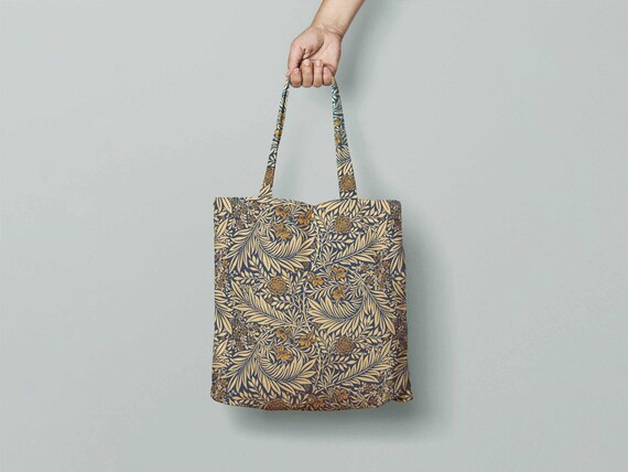 Tote bag, William Morris, Larkspur, linen bag, art print, 100% linen bag