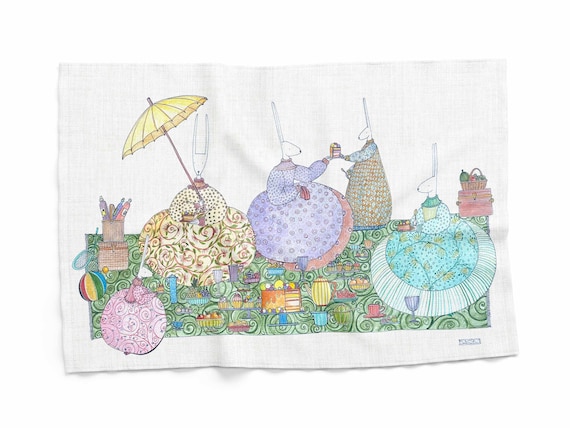 Towel, Happy Birthday, dish towel, linen towel, birthday party decor, party decor