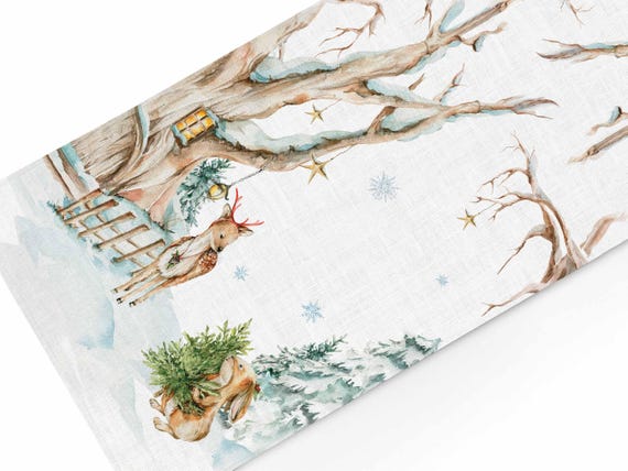 Table runner, Holiday Tales, Christmas decorations, Winter table runner, Christmas gift
