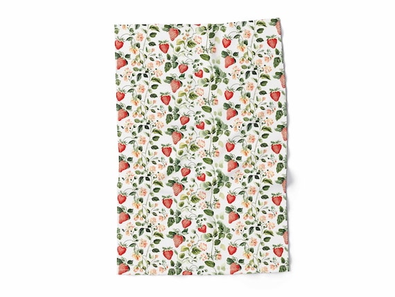Kitchen Towel, Strawberry Breakfast, 100% linen