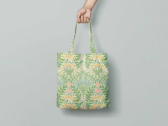 Tote bag, William Morris, Garden pattern, linen bag, art print, 100% linen bag