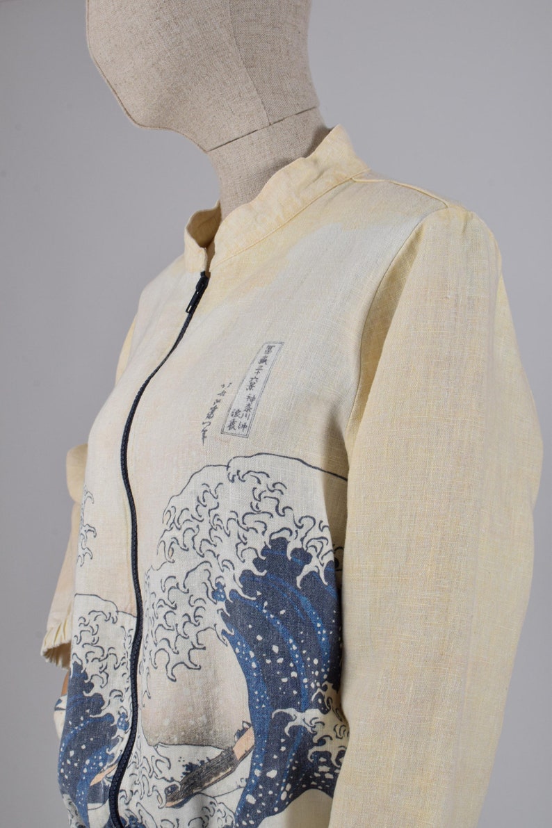 Bomber jacket Katsushika Hokusai The Great Wave unisex Etsy