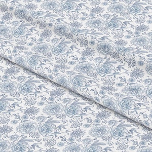 Tissu en lin, Vintage floral, Tissu par mètre, Tissu au mètre, 100 % lin, Tissu de décoration de mariage, Linge de maison de mariage image 3