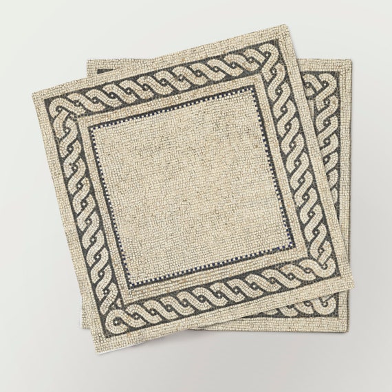 Napkins set, Egyptian Mosaic, Linen napkins, Hand made napkins, Wabi Sabi, matching linens, Europe, Linenislove