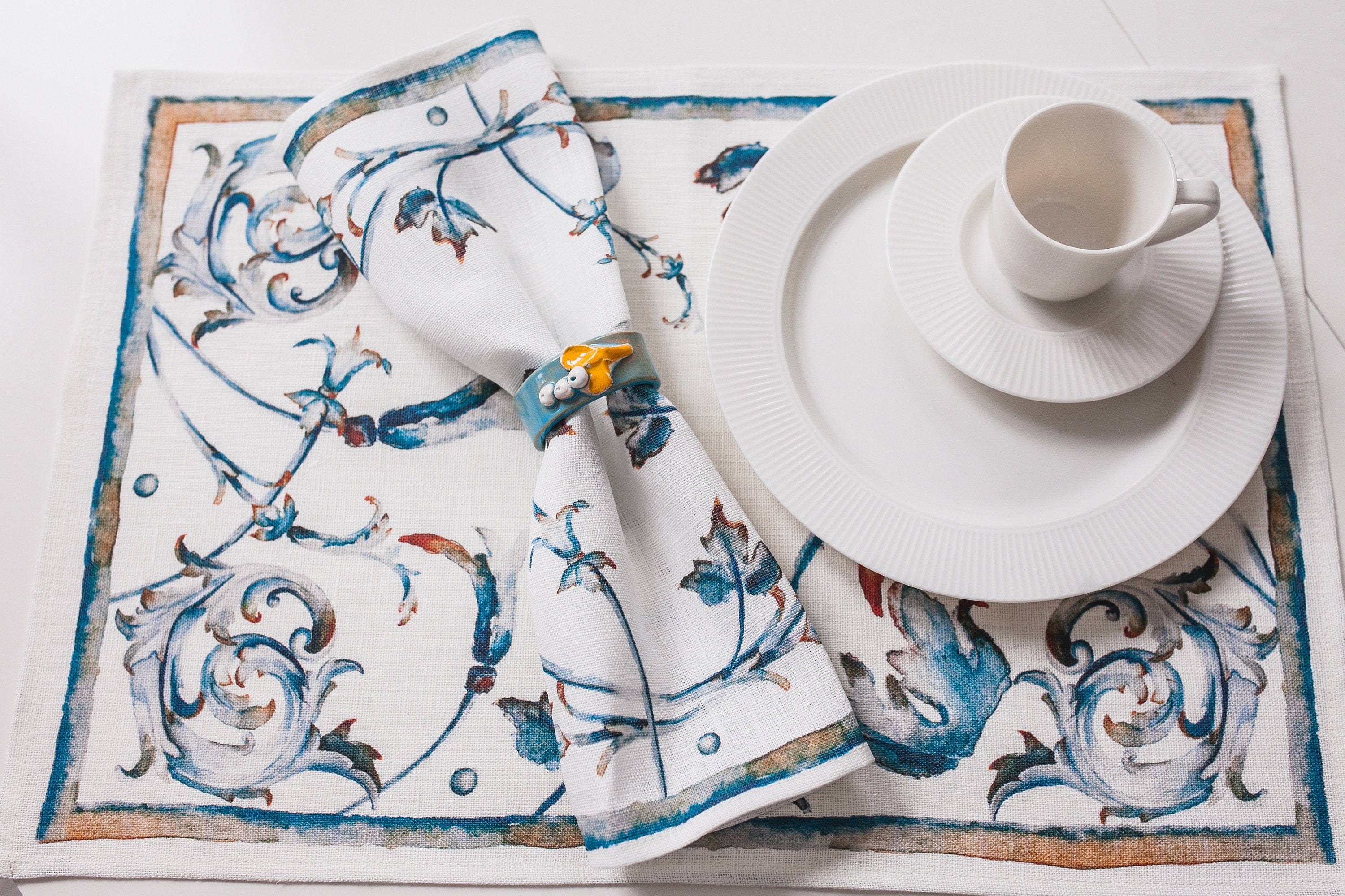 Napkins set, art deco, vintage napkins, napkins ornaments, antique