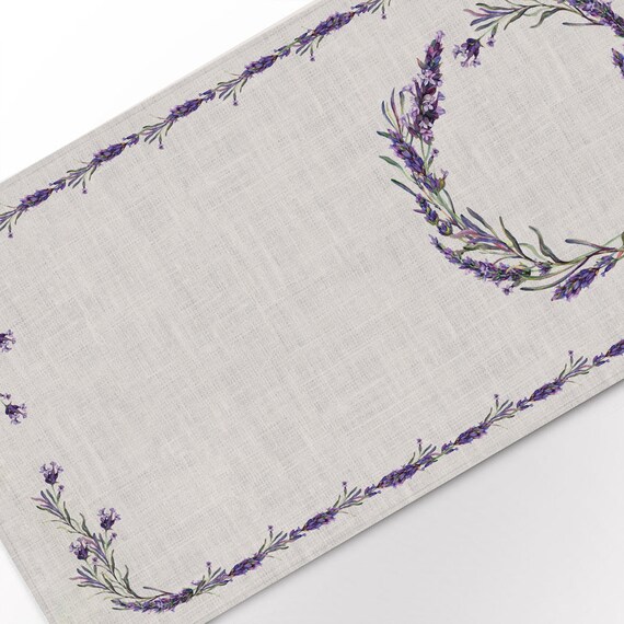 Table runner, Lavandula, linen table runner, Lavenders, 100% linen, wedding table decor