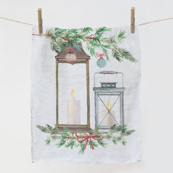 Kitchen towels, Tea towel, Christmas gift, linen towel, kitchen towel, housewarming gift, personalized towel, Christmas decor, gift idea