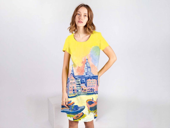 Linen dress, Andre Derain, London St Paul's Cathedral, Beach dress, Summer dress,  Tunic dress, Linenislove