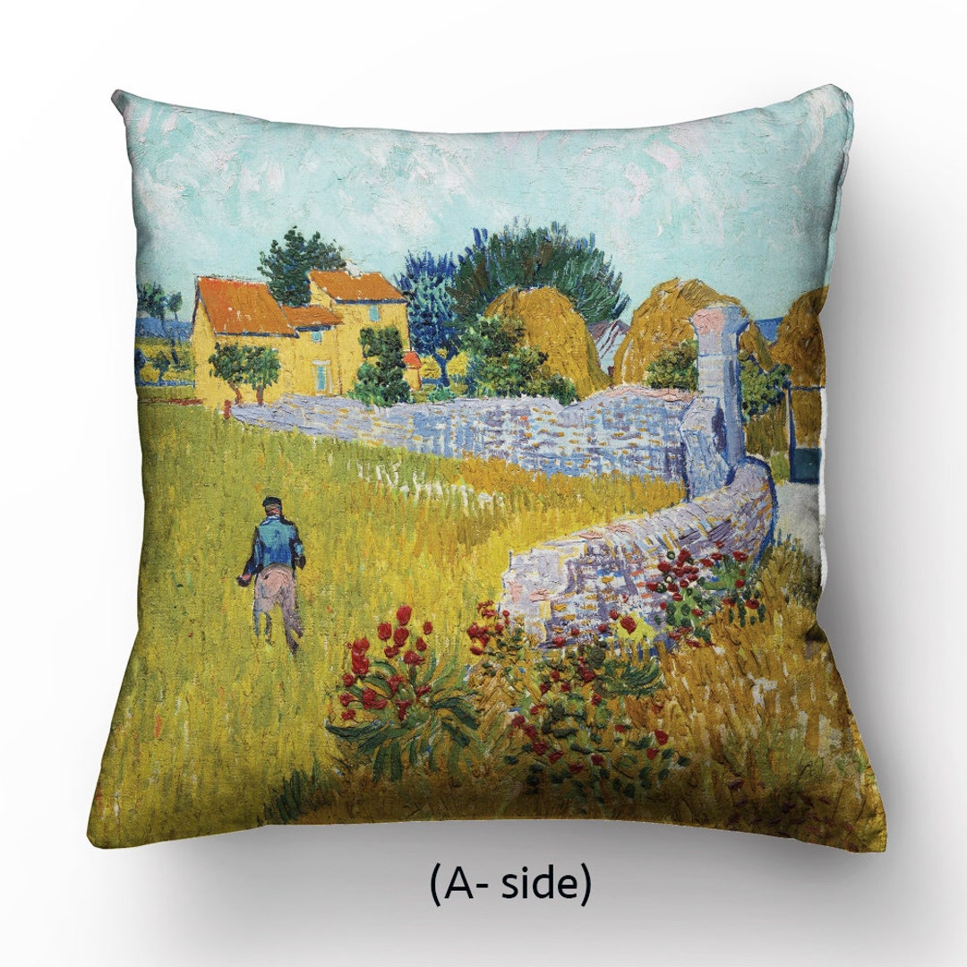 Van Gogh Cushion Cover Cushion Linen Pillow Decorative Etsy