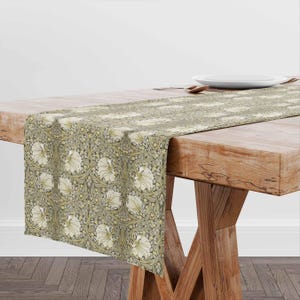Tafelloper, Pimpernel, William Morris, 100% linnen, linnen tafelblad